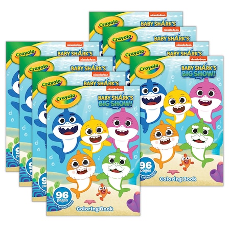 Crayola Coloring Book, Baby Shark, 96 Pages, 8PK 04-2642